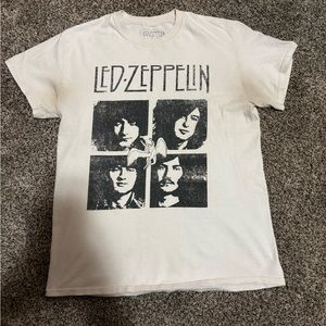 White Led Zeppelin Graphic Shirt